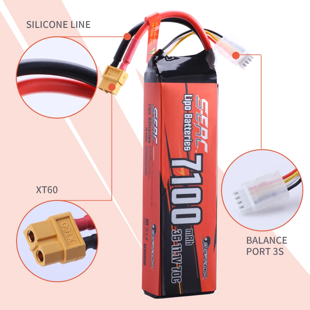High Performance 3S 7100mAh Lipo Battery for RC