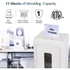 WOLVERINE 15-Sheet Super Micro Cut High Security Level P-5 Heavy Duty Paper/CD/Card Shredder for Home Office 2