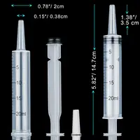 5 10 20 30 Without Needle！20ml Plastic Reusable Syringe Measuring Hydroponics Nutrient Syringe Oil Pump Pet Medicine Feeder 2