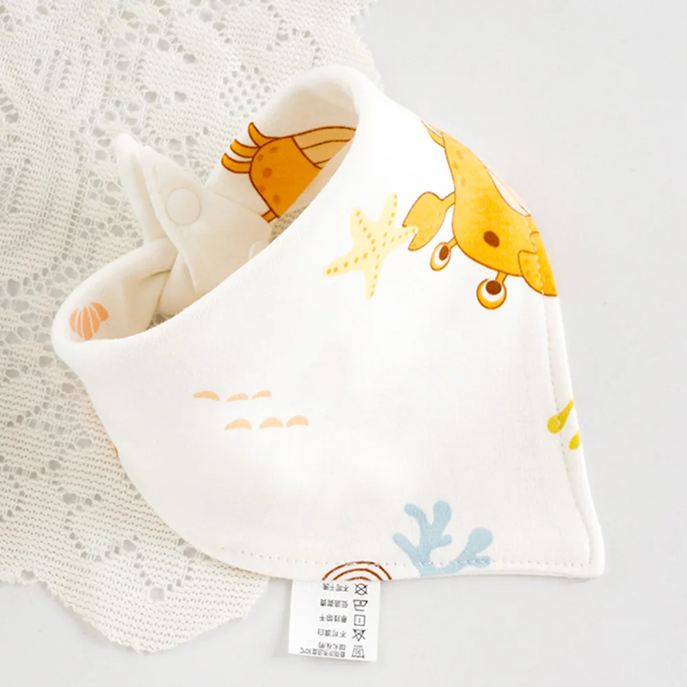 Baby Bibs Cotton Cute Animal Print Saliva Towel Bandana Bibs Newborn Teething Drooling Bib Unisex Feeding Apron For Boy Girl 4