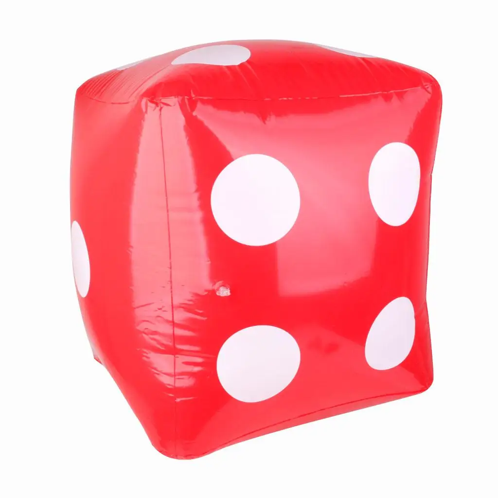 PVC Inflatable Dice Toys Large Funny Dices Party Games Prop Children Kids Toy Gift for Pool Beach Toy 60x60cm