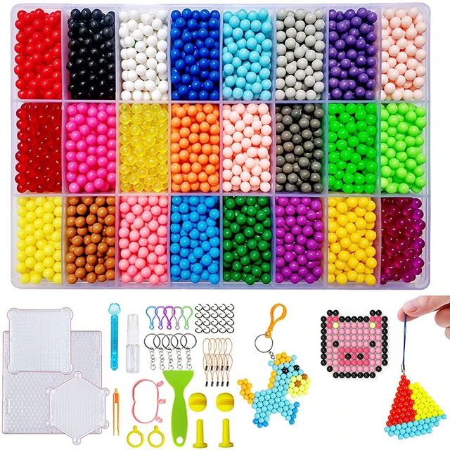 500PCS/Bag 24 Colors Water Spray Magic Beads Perler Aqua Beads