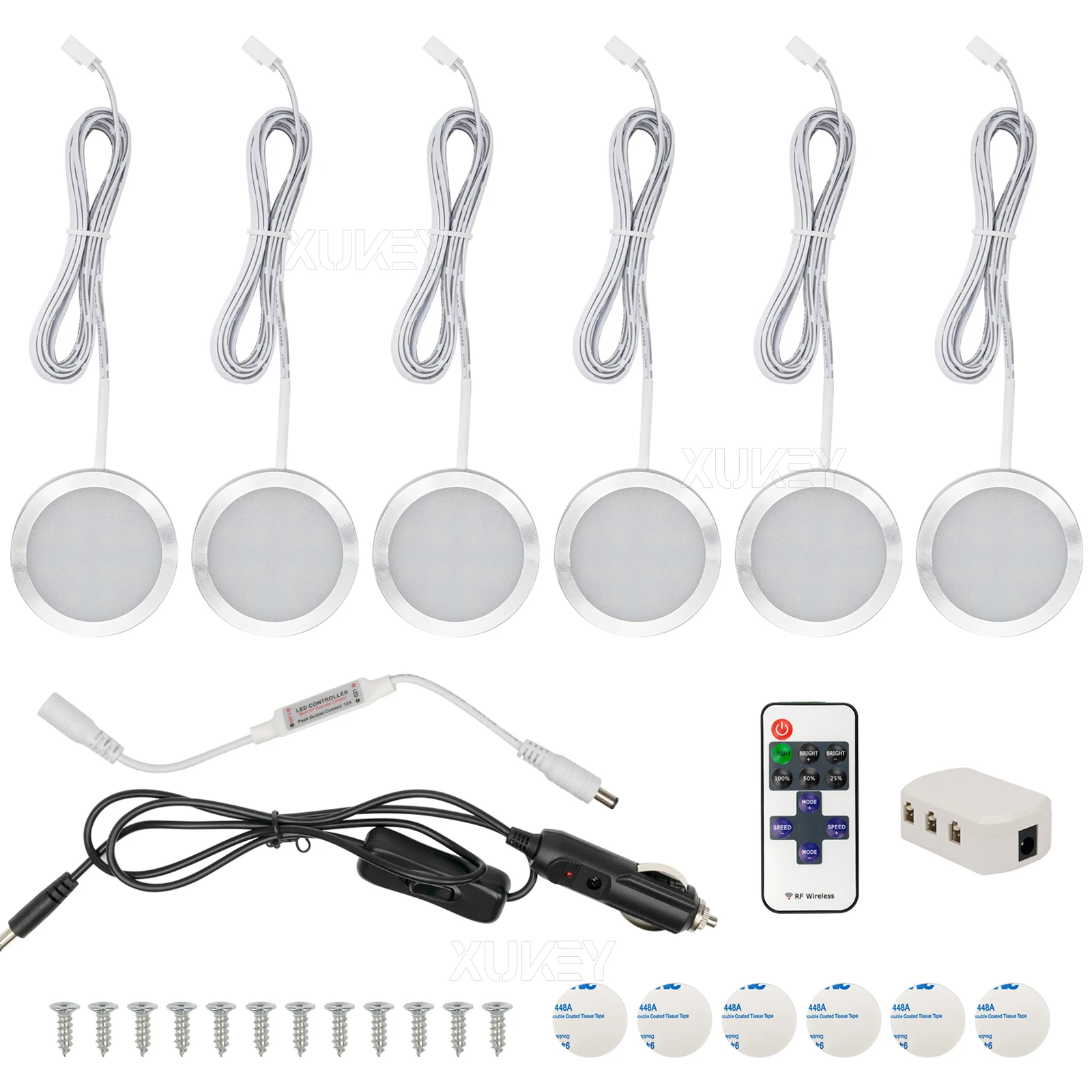 Pezzi Di Faretti Da Parete A LED Con Telecomando Senza Fili, Lampade Da Armadio Luce Notturna Per Scale Specchio Cucina Vetrina Bianco 86967700
