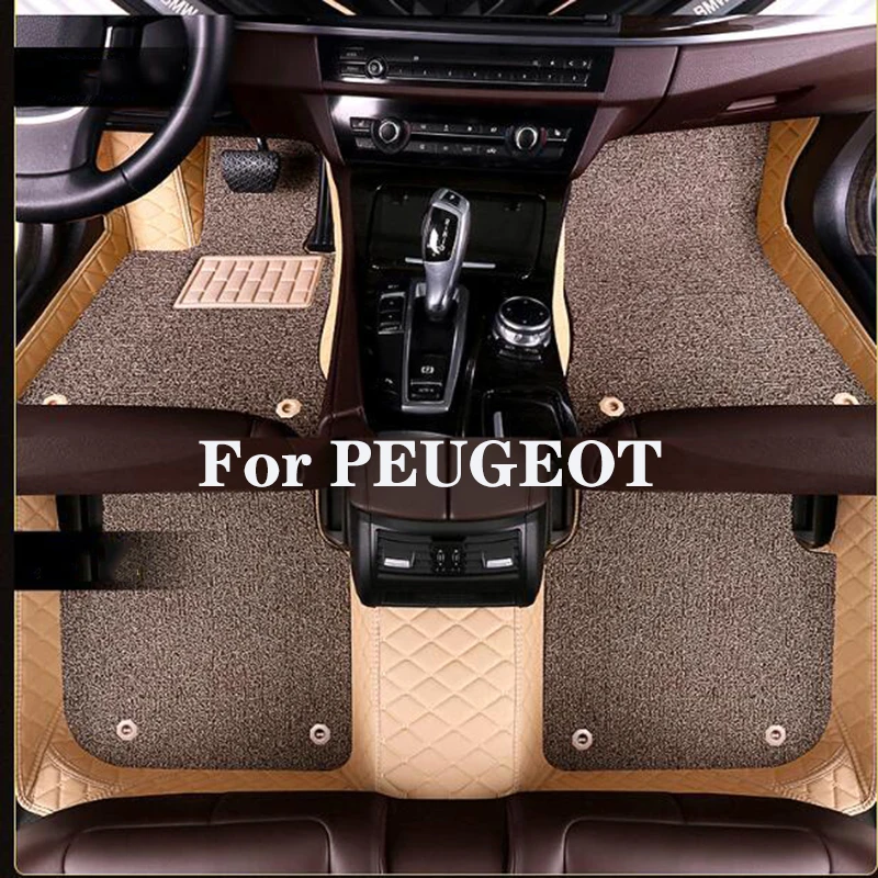 

High Quality Customized Double Layer Detachable Diamond Pattern Car Floor Mat For PEUGEOT Expert Traveller Rifter Auto Parts
