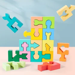 Wooden Early Learning Color Cognitive Shape Matching Puzzle Kids Blocks Toy Long Time Thinking and Play Montessori Toy Kids Toys
