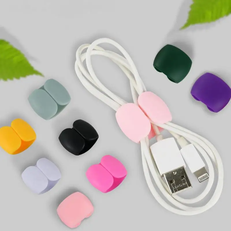 

1pc Data Cable Protectors Travel Data Cord Clip Decoration Earphone Charging Cables Storage Buckle Cable Organizer Management