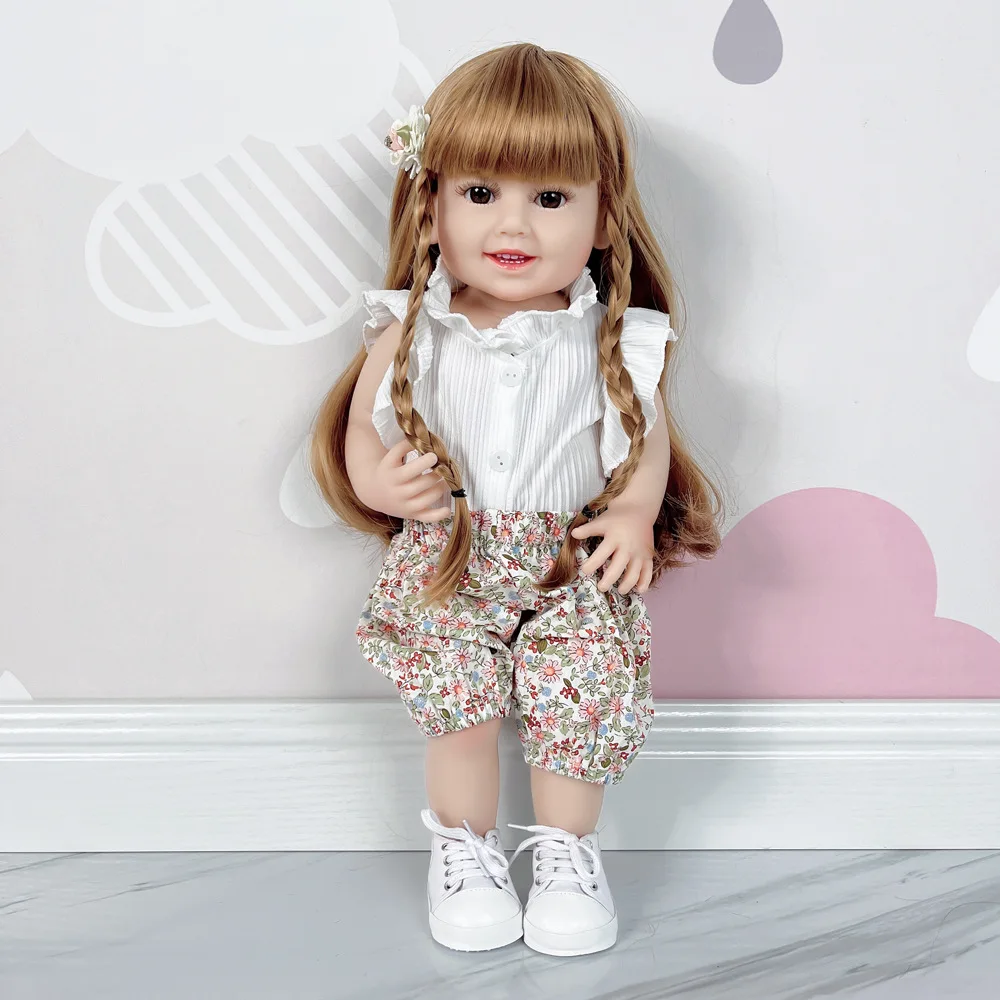 Reborn Baby Silicone Full Body Finished Girl Dolls Newborn Already Painted Doll Toy Silicone Vinyl Handmade Gift Children Toys