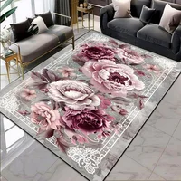 European Style Flower Pattern Carpets for Living Room Gorgeous Large Room Rugs Thickening Big Size Floor Mats for Lounge Balcony 1