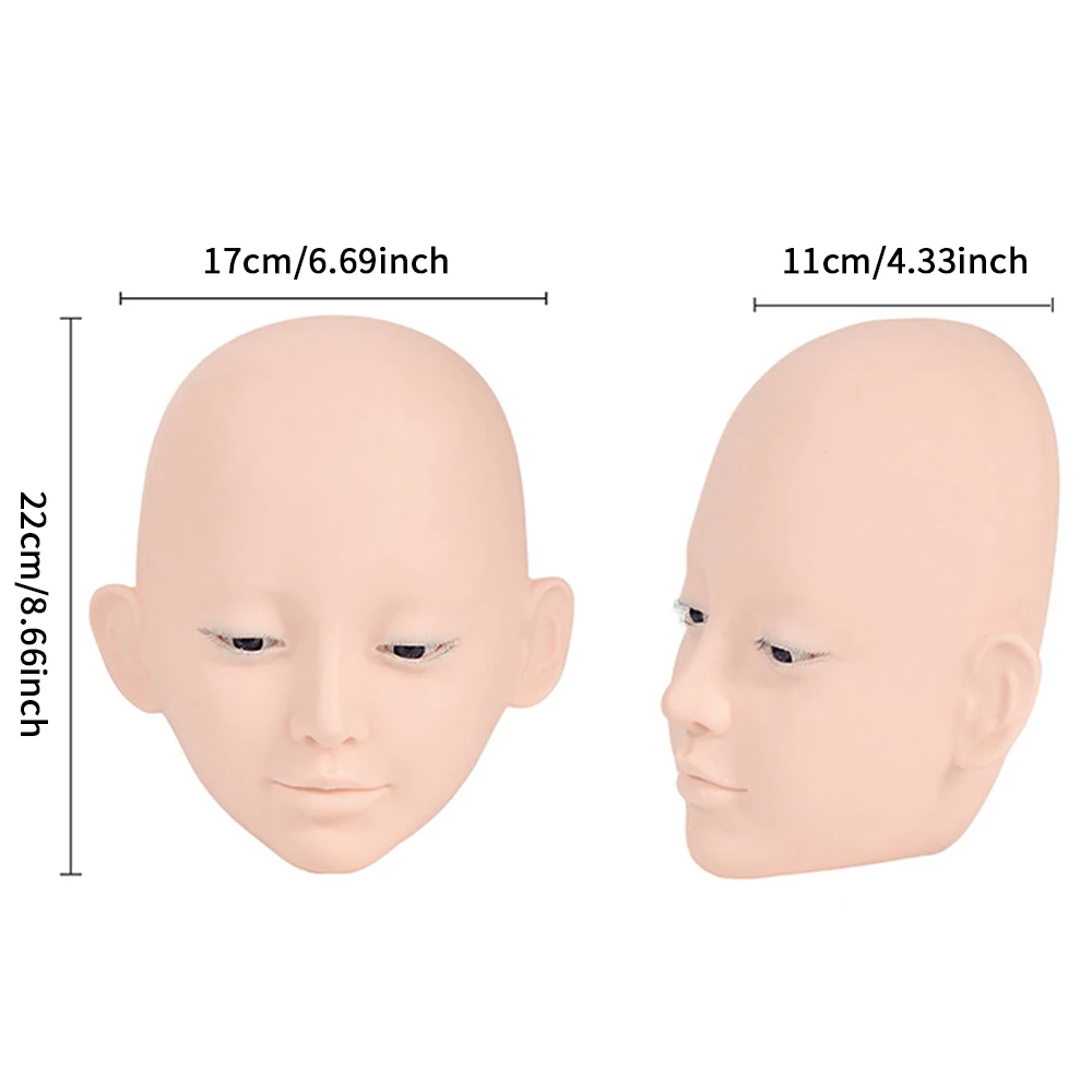 마네킹 헤드 모델 연습용 인조 속눈썹 이식 훈련 마네킹 헤드는 인조 속눈썹을 사용하여 눈꺼풀을 열 수 있으며 재사용 가능합니다.