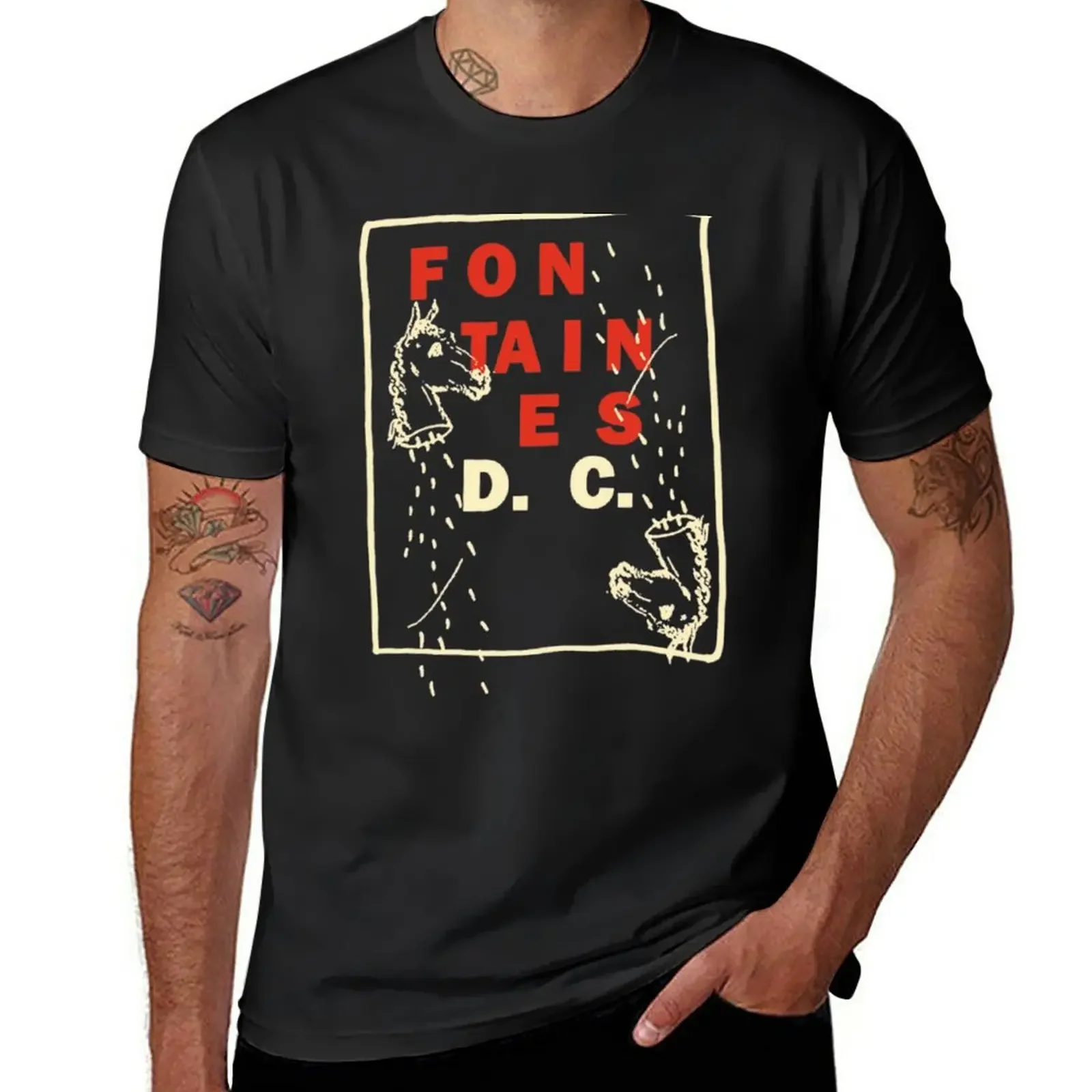 

Onedos FONTAINES Show D-C- American DC Tour 2020 T-Shirt sweat anime clothes vintage clothes mens graphic t-shirts hip hop