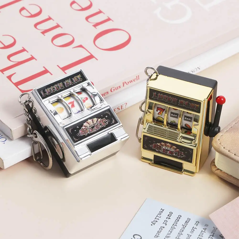 Toys for Children Funny Games Educational Toy Fruit Machine Lucky Jackpot Keyrings Safe Machine Slot Machine Key Chains