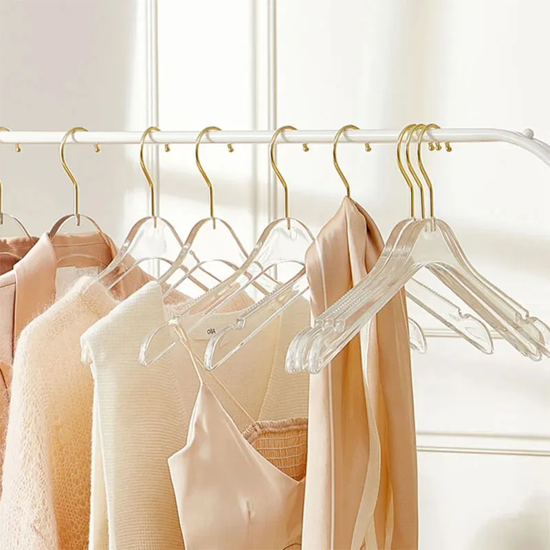 Crystal Acrylic Clothes Hanger Pants Organizer,Anti-slip Coat Rack for Dress Skirt Hanger,Wardrobe Saves Space,8/16Pcs 6