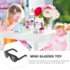 100pcs Doll Sunglasses, Miniature Sunglasses Mini Doll Costume Rubber Duck Accessories for Dollhouse Crafts 5