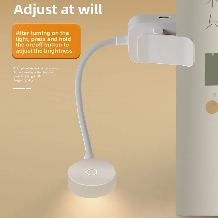Mini LED Desk Light USB Rechargeable Lamp Eye-Protecting Clip-on Book Light Student Study Reading Desk Lamp Gift  Reading Lamp