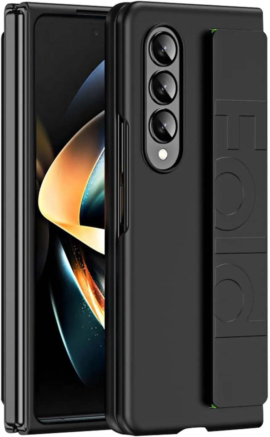

Чехол для Samsung Galaxy Z Fold 4 5, эластичный чехол с ремешком на запястье, защита от отпечатков пальцев