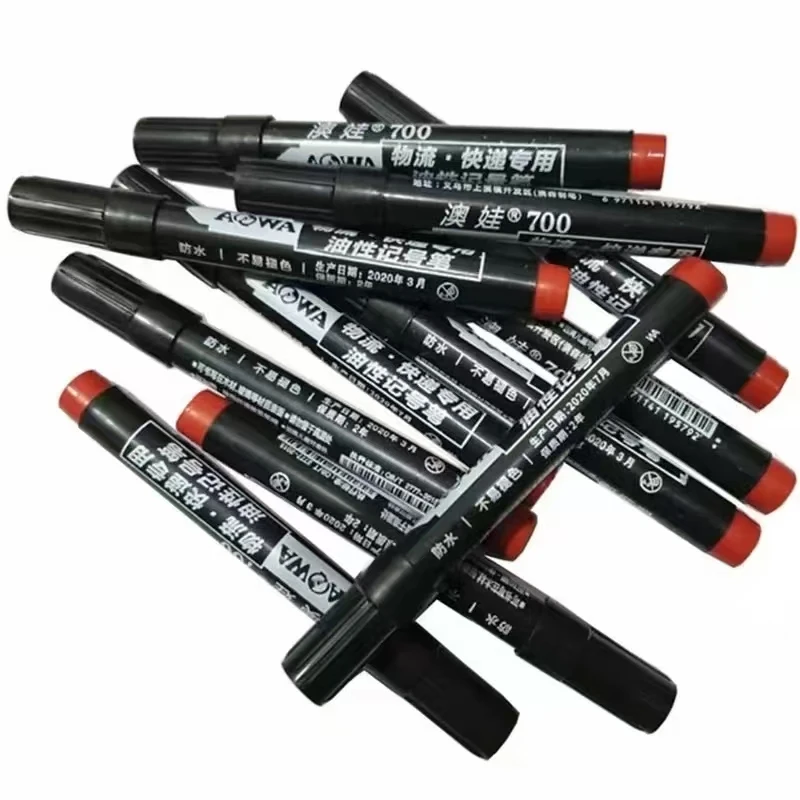라운드 토 네임펜 펜, 방수 잉크, 미세 포인트, 검정, 파랑, 빨강, 오일 잉크, 1.5mm, 파인 컬러 마커 펜, 100 개