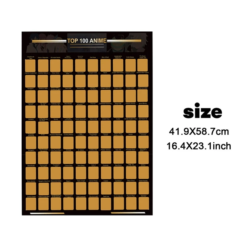 Рисунок 3 - Постер из золотой фольги с мотивами аниме