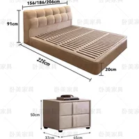 Technologie, Chambre principale, Lit, Tissu, Art, Flanelle, Lit de rangement, Moderne, Double, Testiera Letto Matrimoniale, Accessoires pour la maison 5