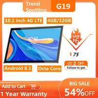 10.1 INCH 4G LTE Phone Call 4GB+32GB G19 Android 8.1 MTK6750 Tablet PC Octa Core 5000mAh Bluetooth-Compatible WIFI 1