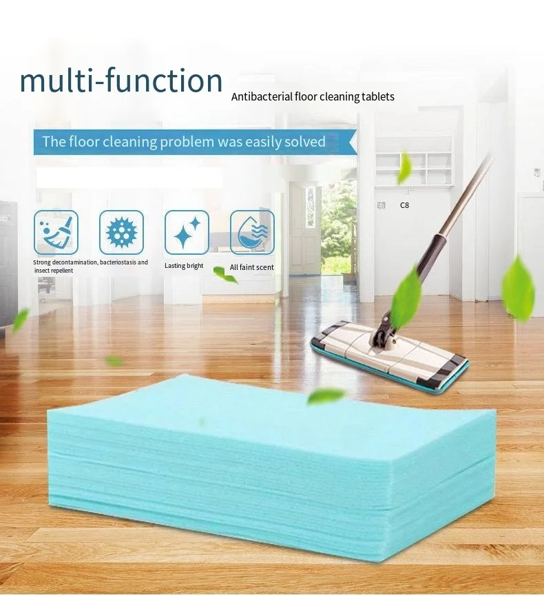 30Pcs Floor Cleaner Sheet Toilet Floor Cleaning Sheets Mopping The Bathroom Cleaner Toilet Deodorant Tool Household Clean floor cleaner sheets