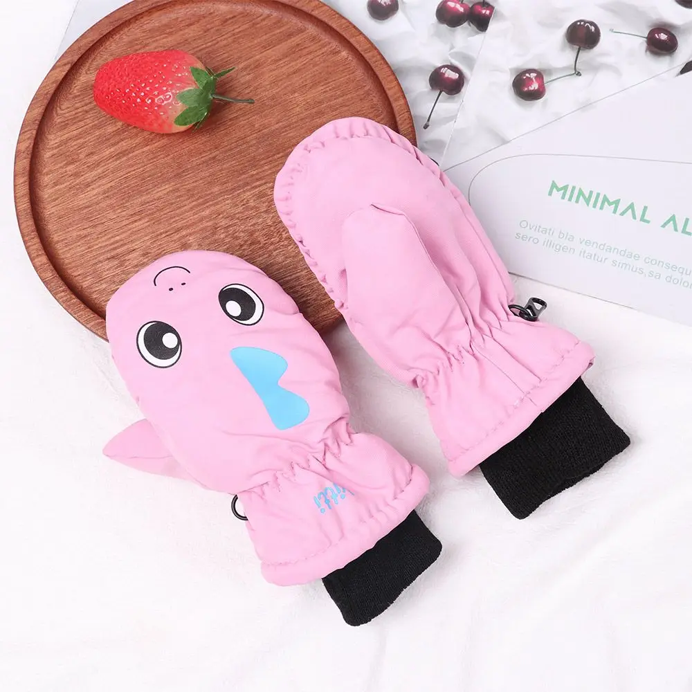 Gloves Cute Cartoon Winter Snow Warm Gloves Boy Girls Ski Snowboard Windproof Waterproof Thicken Keep Warm Winter Must 1 Pair