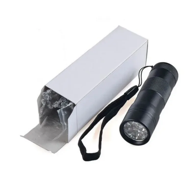Car Air Conditioning A/C System Leak Test Detector Kit 12 LED UV Flashlight Protective Glasses UV Dye Tool Set