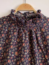  Johnature Women Print Floral T-Shirts Cotton Sweet 2022 Spring New 10 Color Turtleneck Long Sleeve Mori Girl Casual T-Shirts 