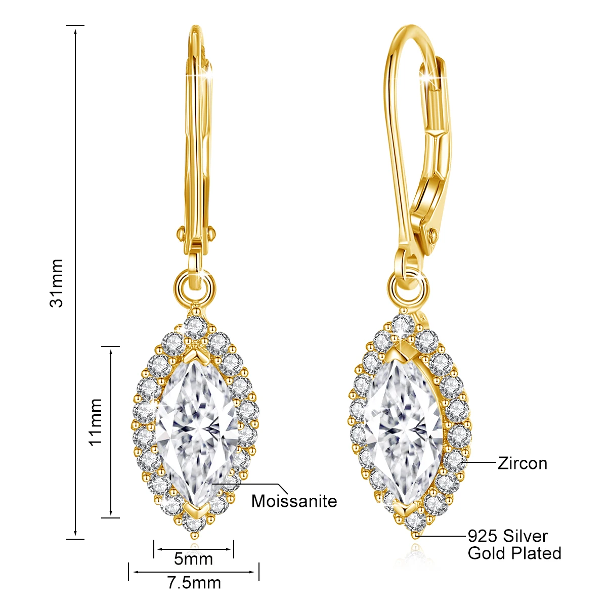 Szjinao  1.0 CT Ű ̻糪Ʈ Ͱ, ȥ Ʈ ,  ̳ ,  , 5*10mm