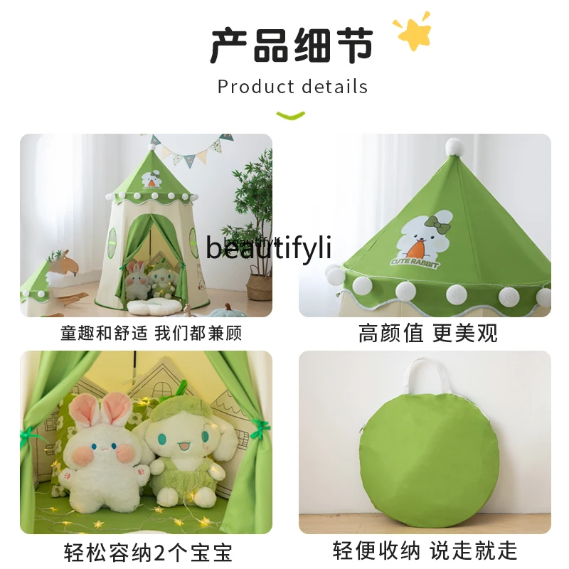 Kids tent indoor yurt playhouse little girl boy princess castle baby toys