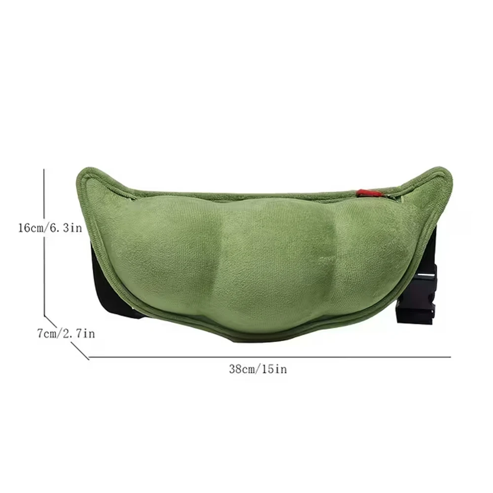 Girls' Bags with Large Capacity, Soft and Cute Plush, Quirky and Adorable Pea-Shaped Design, Single-Shoulder Crossbody Women's Chest Bag - 4