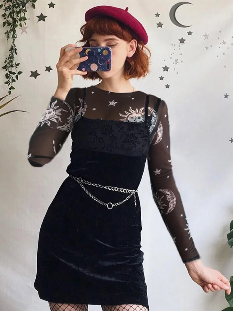 sheer sun and moon top