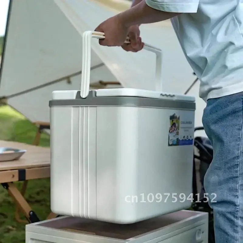 Insulated Portable Camping with Trips Keep Tool Picnic Outdoor Storage Freezing Capacity Box Handle Big Fridge Cooler Food