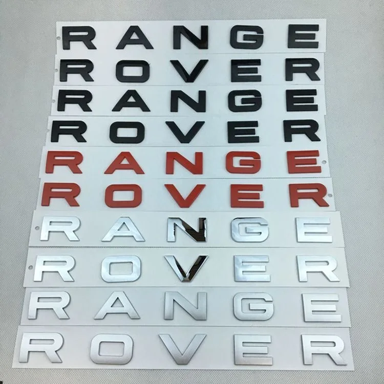 

1X 3D ABS Car Front Hood Emblem Badge Decal Letters Sticker Range Rover Logo For Range Rover Evoque Sport HSE SE V8 Accessories