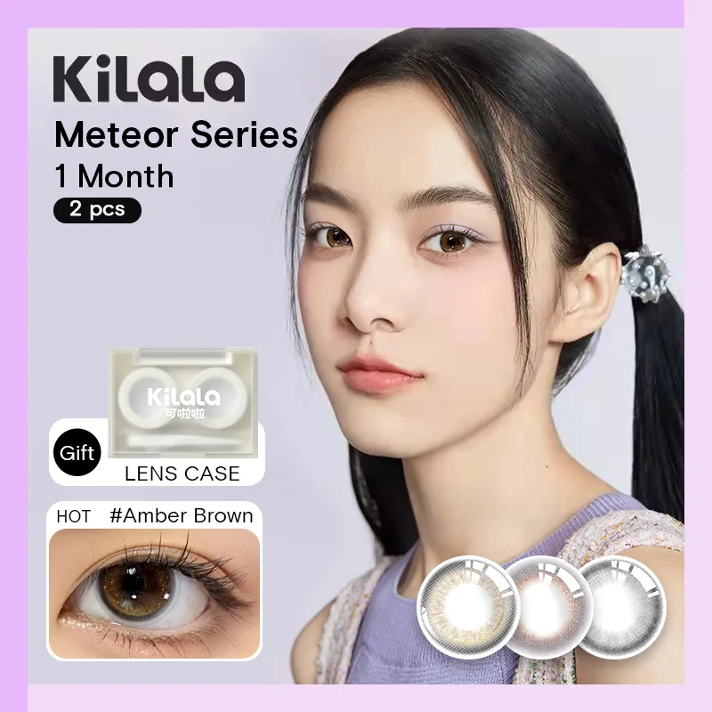 

KILALA Natural Color Contact Lenses Monthly Lens Daily Use Lenses for Vision Diopter Correction With Degree0 to -10 1 Pair/2PCS