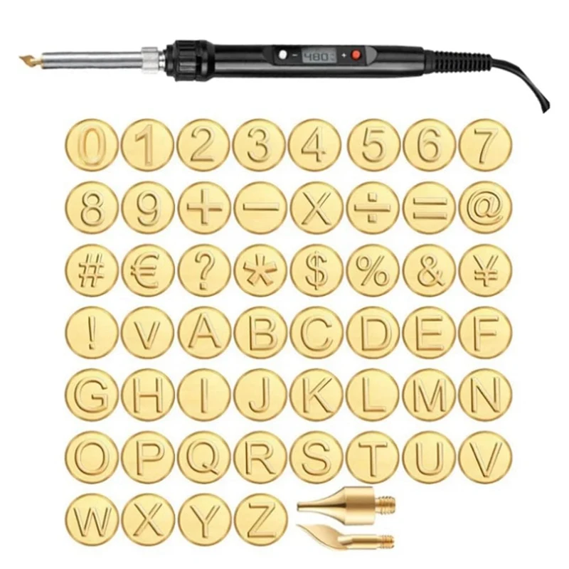 

DIY деревянная/кожаная фотография + 26 букв медная форма, набор печати алфавита с деревянным горением, набор наконечников для горения древесины, штепсельная вилка стандарта Великобритании