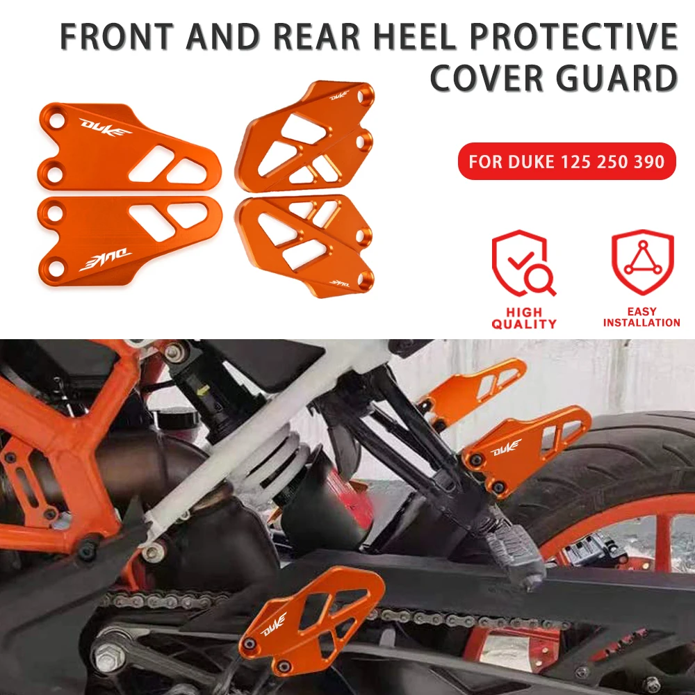 

2022 Motorcycle Front Rear Foot Peg Footrest Rear set Heel Plates Guard Protector for KTM Duke 390 125 200 DUKE 2017-2022 2021
