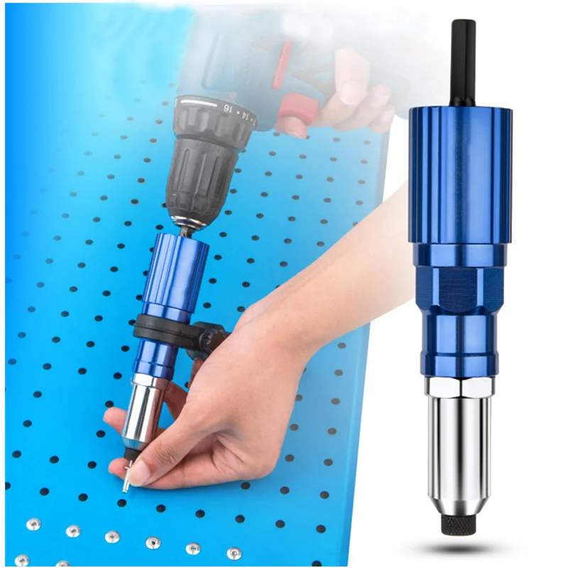 

Electric Rivet Gun 2.4mm-4.8mm Rivet Nut Gun Drill Adapter Cordless Riveting Tool Insert Nut Pull Rivet Tool