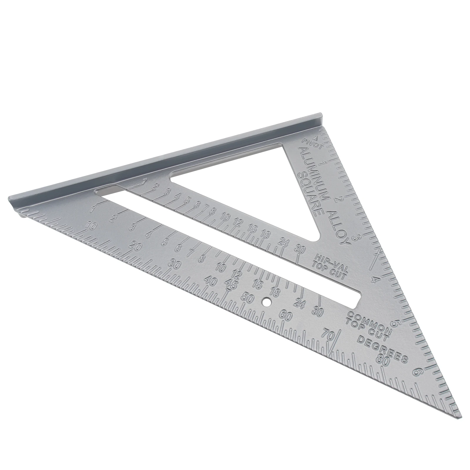 7 Inch Aluminium Alloy Metal Right Angle Triangle Ruler with 0.1 Accuracy and 1 Scale Value for Industrial Measuring Tool
