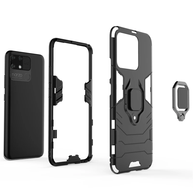 Armor Finger Ring Bumper Shockproof Phone Case Cover