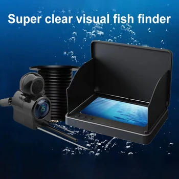Underwater Fishing Camera 4.3 Inch IPS Monitor Ice Fishing Camera 220° Fish Finder Night Vision Waterproof for Ice Lake Fishing 4
