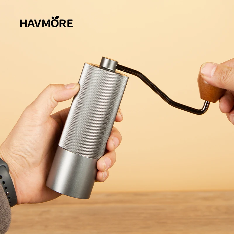 Premium Stainless Steel Manual Coffee Grinder - Burr Mill for Perfectly Ground Coffee