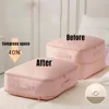 Heavy-Duty Self-Compressing Storage Bag - Portable Organizer for Clothes, Blankets & Quilts, Ideal for Closet Organization 1