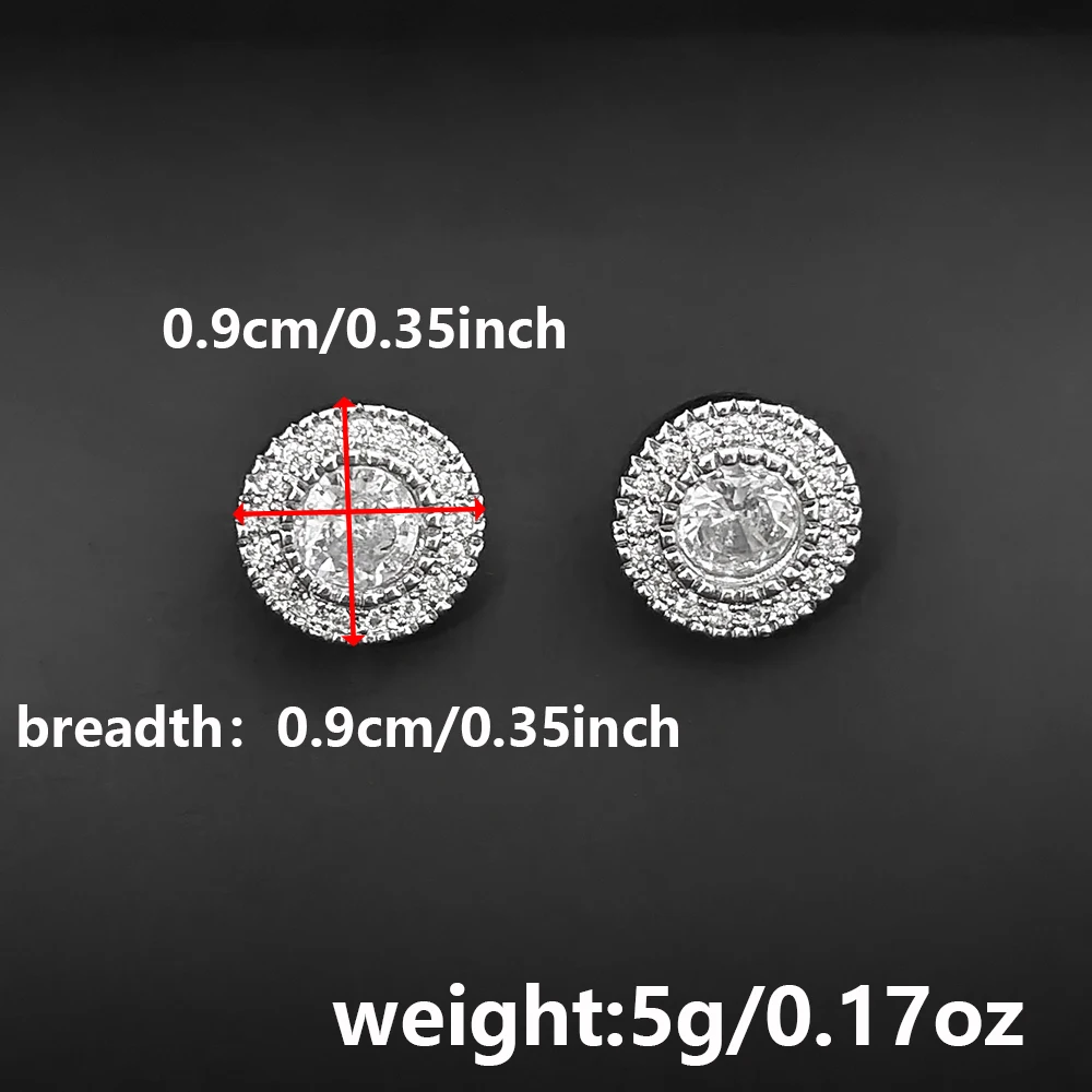 Stud Earrings Delicate Small Round Women with Shiny Cubic Zirconia Simple Versatile for Teens Fashion Jewelry