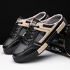 Men's Summer Oversized Mesh Half Slippers Lazy Shoes High Quality Outdoor Casual Shoes Sports Fashion Hollow Breathable Sandals