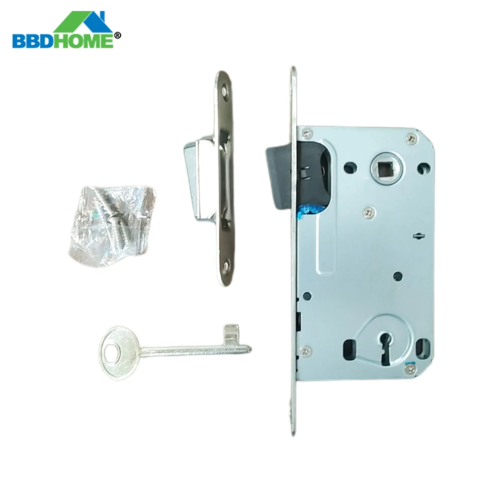 BBDHOME Door Lock Mortise Lock Body 90*50mm Key Hole Magnet Upper Latch Silent Security Badroom Wooden Door Repair Parts Hardware