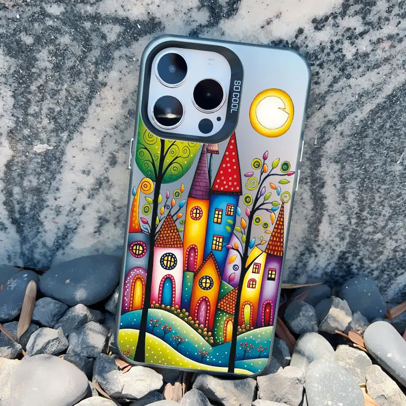 Colorful Forest Town Fashion Laser Shockproof Phone Case
