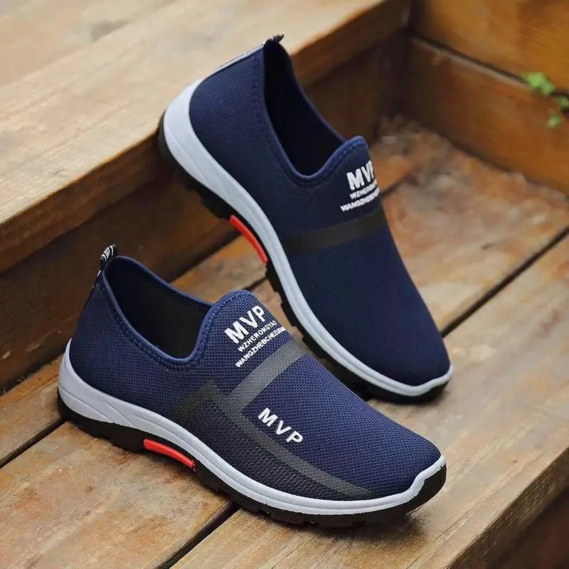 Spring Autumn New Breathable Men's Shoes color blocked light mouth footwear Casual minimalist shoes Male fashion comfort flat
