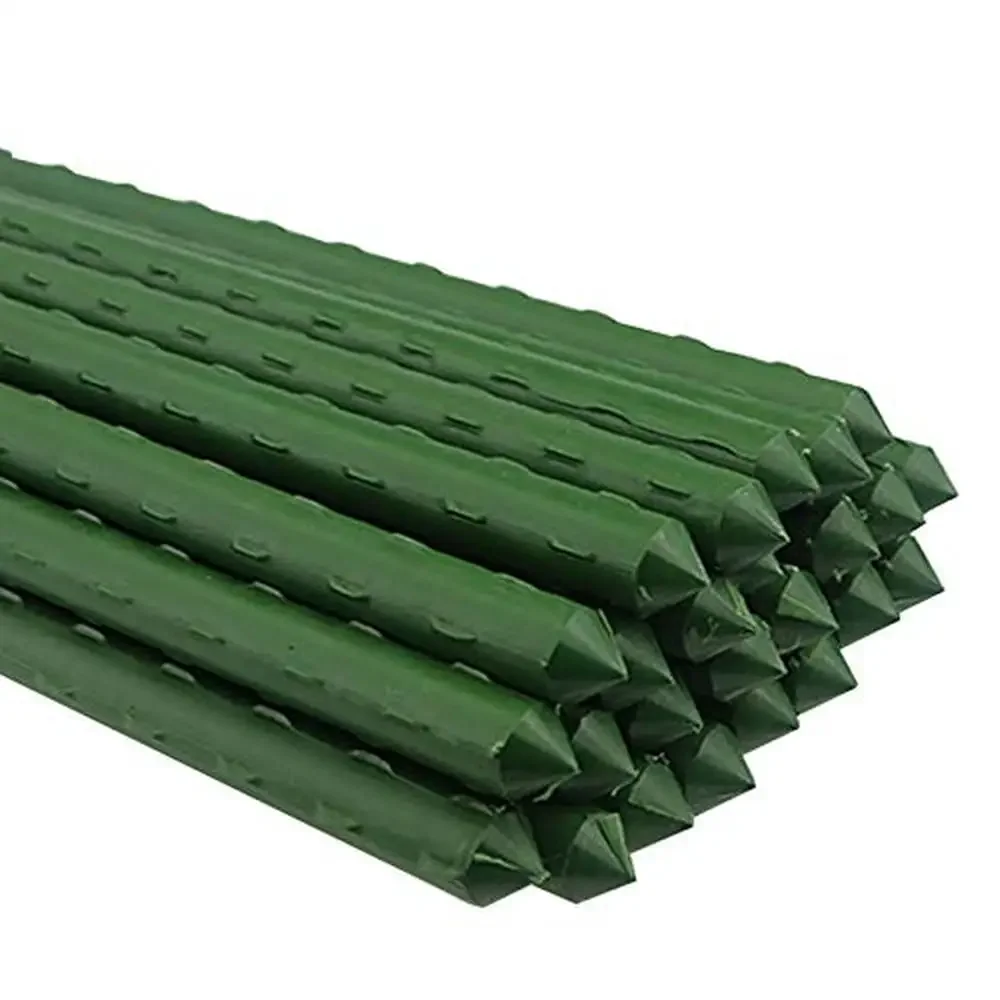 48" Metal Plant Stakes Garden Tomato Supports & Tree Sticks 50 Pack Sturdy & Weather Resistant For Potted Climbing Plants