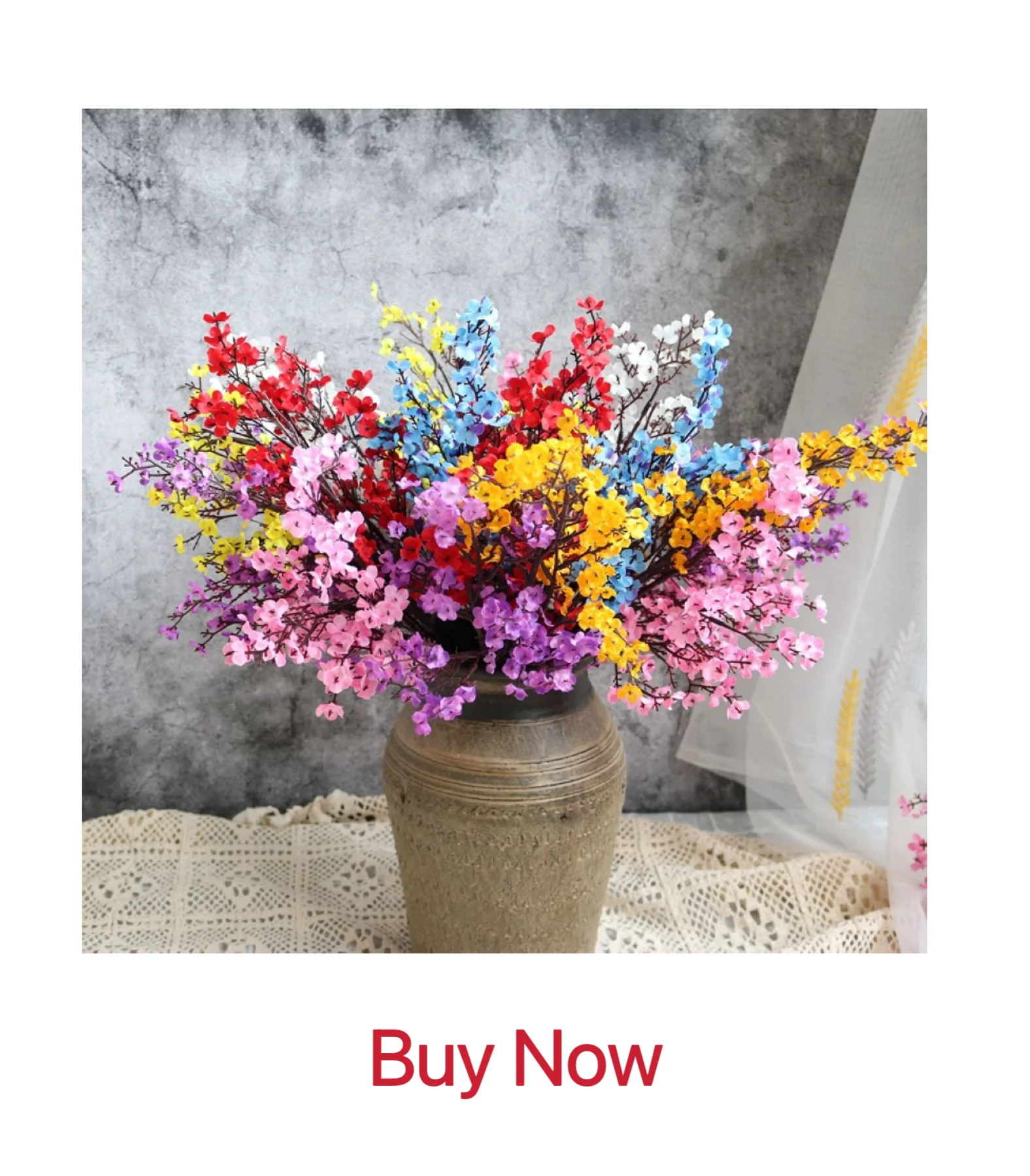 Künstliche Blumen und Pflanzen Gypsophila Bestseller Hochzeits-Brautstrauß Festival-Dekoration Vase DIY Geschenke Atmosphärisches Arrangement – Detail 7