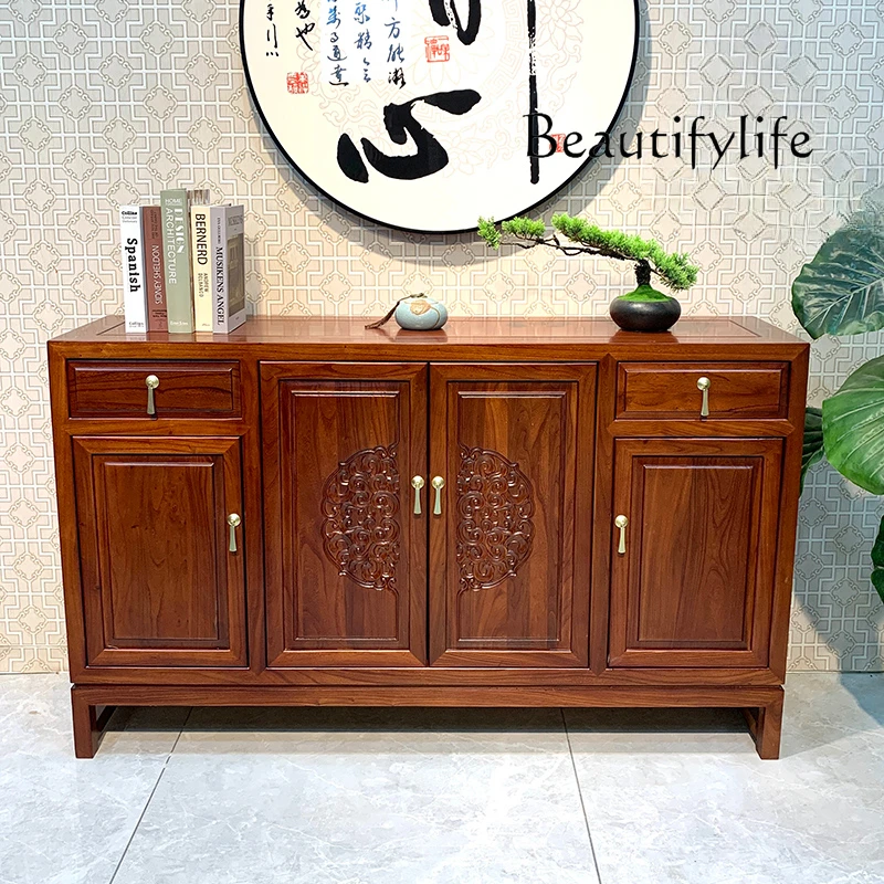 

Nordic New Chinese Style Solid Wood Locker Household Minimalist Storage Cabinet